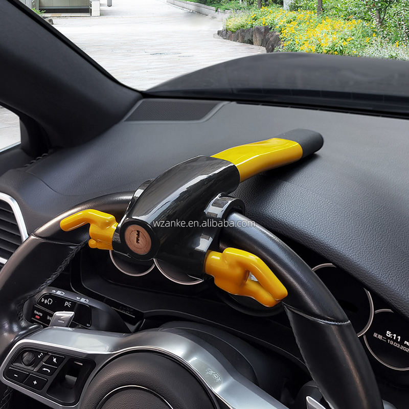 Haodele Universal Vehicle T-Type Steering Wheel Anti Theft Lock Model 6039 - Car Security Tool