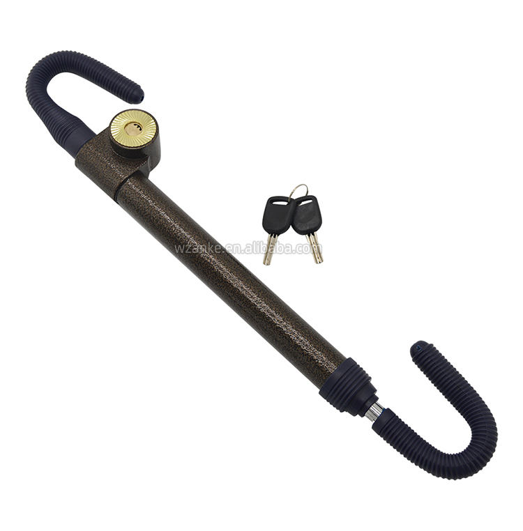 Universal Steering Wheel Lock Clutch Pedal Heavy Duty Adjustable Anti-Lock Security Tool Device - Ha